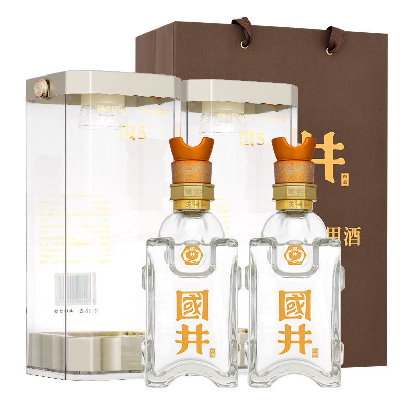 国井国5 国井香白酒 礼盒装 高端商务用酒52度480ml*2瓶