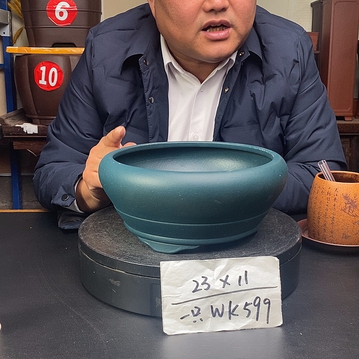 紫砂花盆货号一只WK599