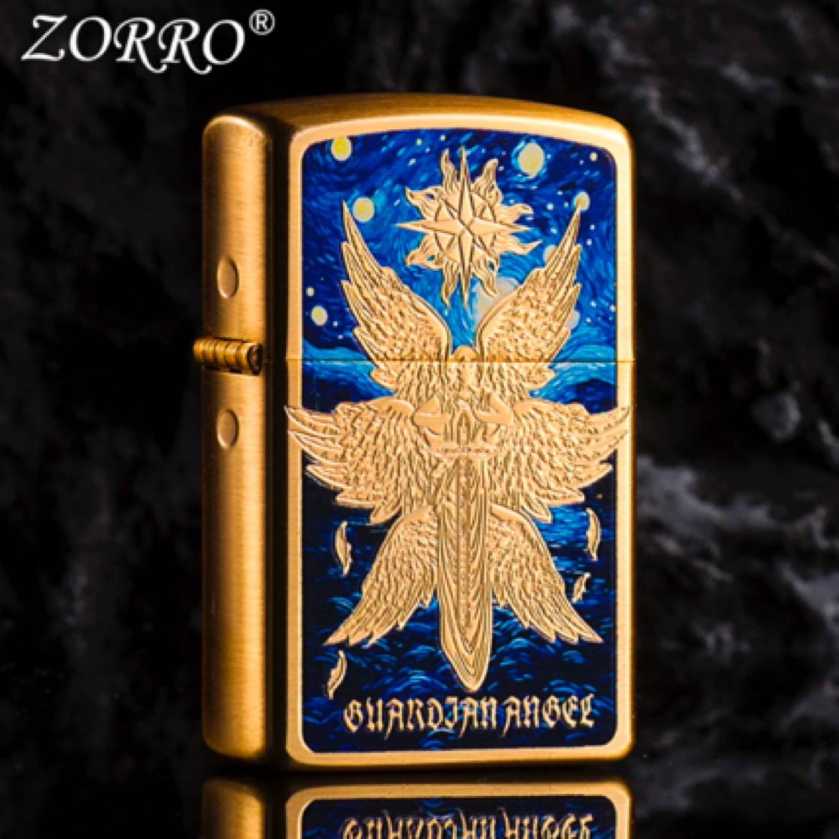 佐罗星空下的天使金色打火机（需自行配油）1107