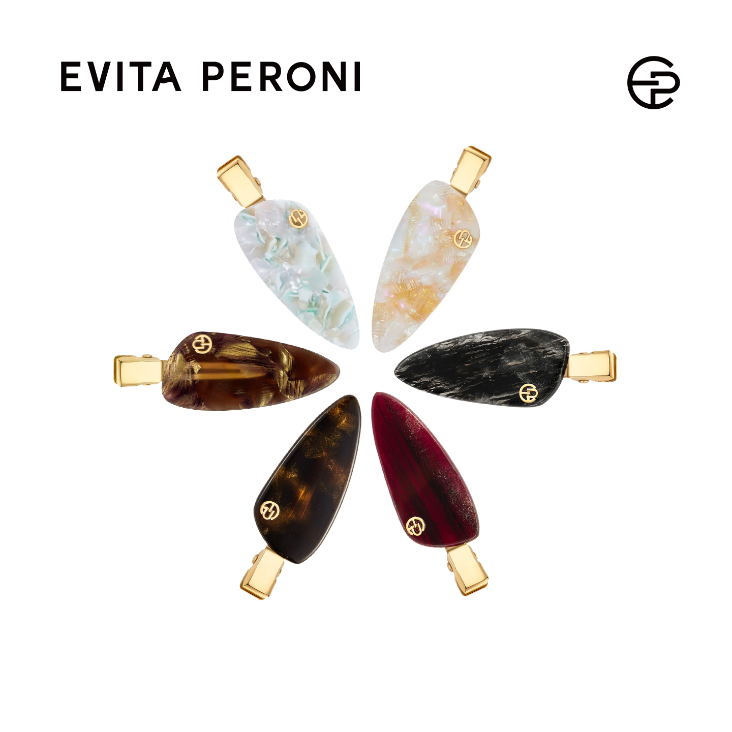 Evita Peroni/依慧达树叶边夹设计感简约气质复古碎发夹ZB