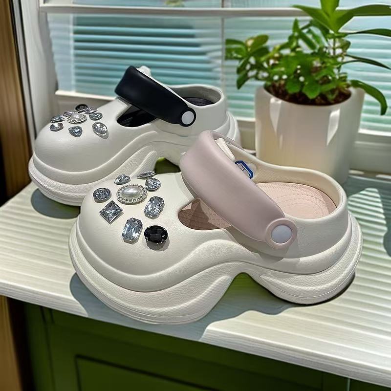 时尚包头公主风网红cs高帮洞洞鞋注压夏季休闲防滑女低帮