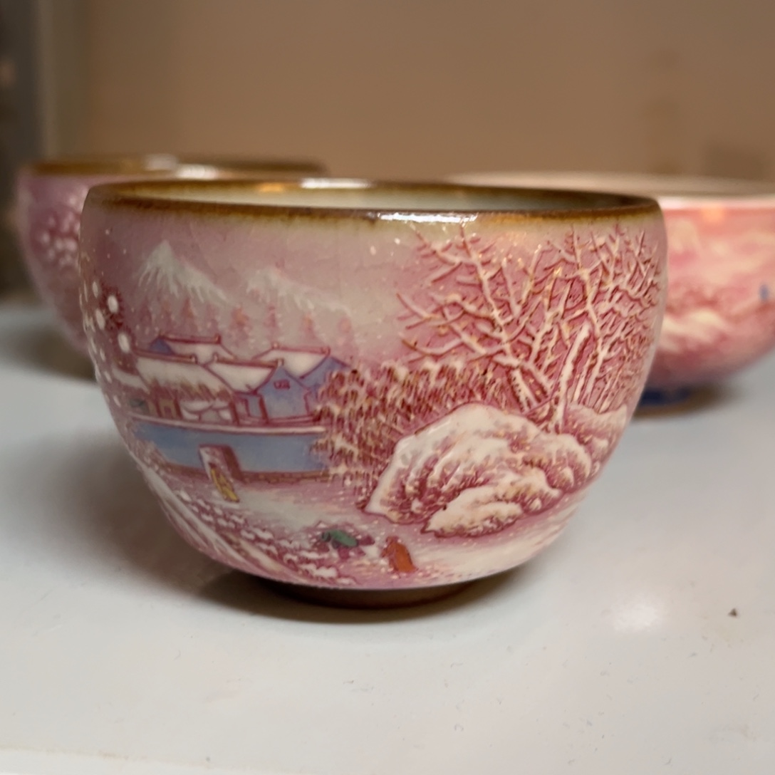杯柴烧手工手绘陶瓷