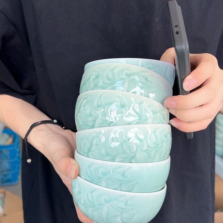 龙泉云间青瓷小米茶器