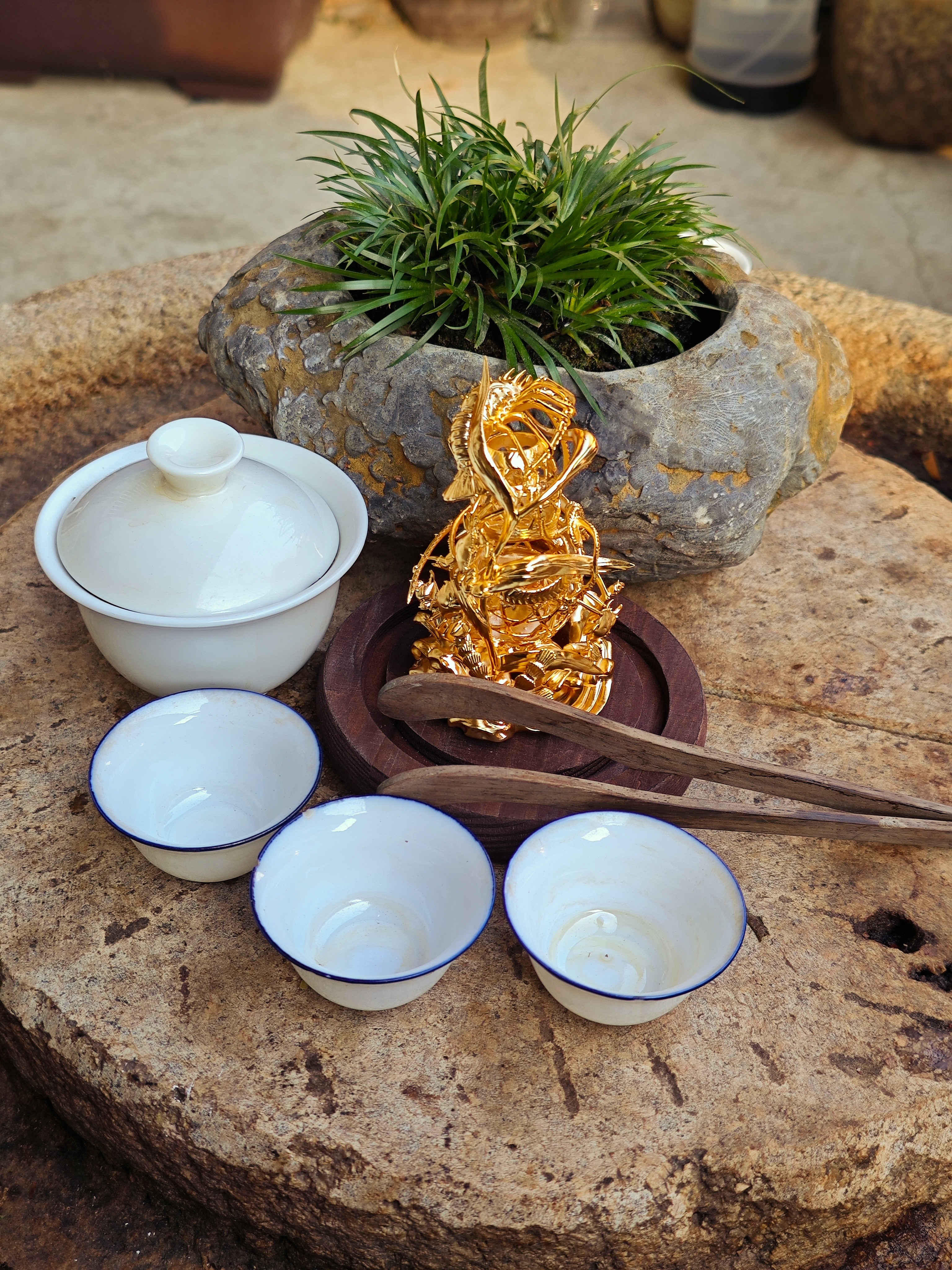 中式古典茶宠：《盈篓连福，双篓纳祥》