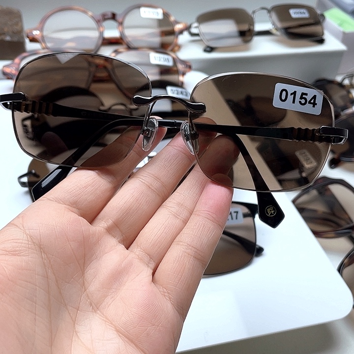 分体款天然水晶石头眼镜