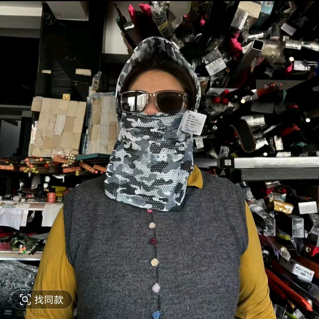 钓鱼防晒套装帽子手套