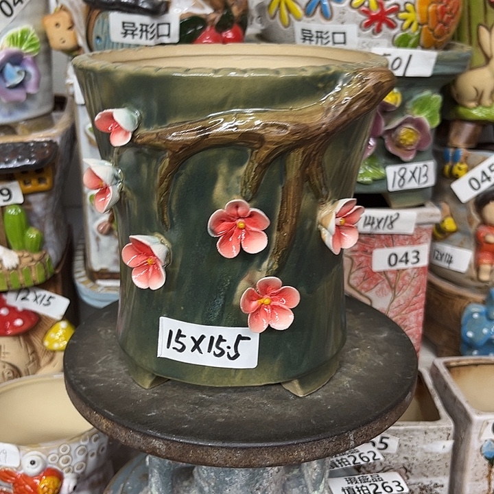 粗陶材质多肉花盆。发货两个