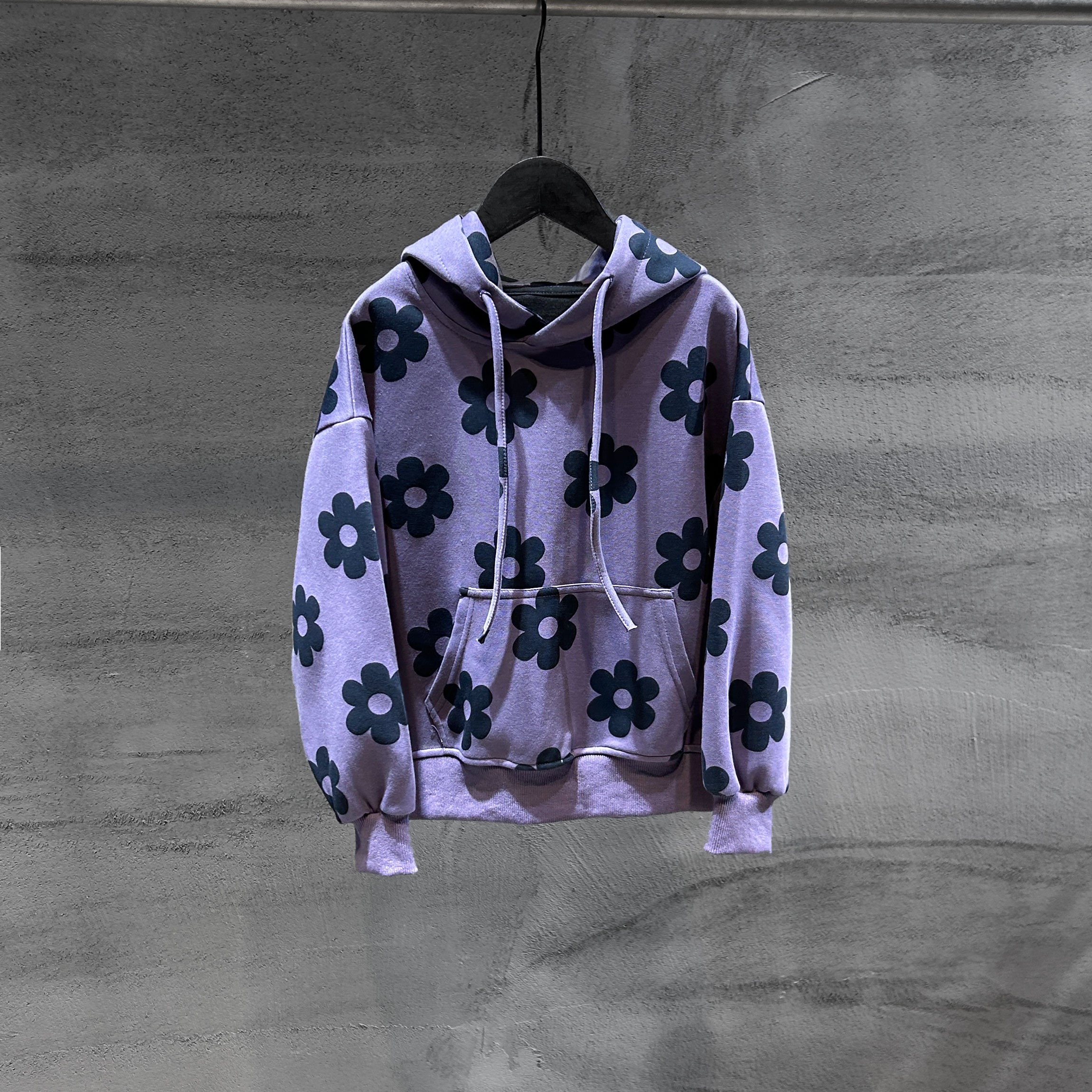 promising韩版儿童连帽卫衣男童休闲卫衣满印小花百搭上衣25C117