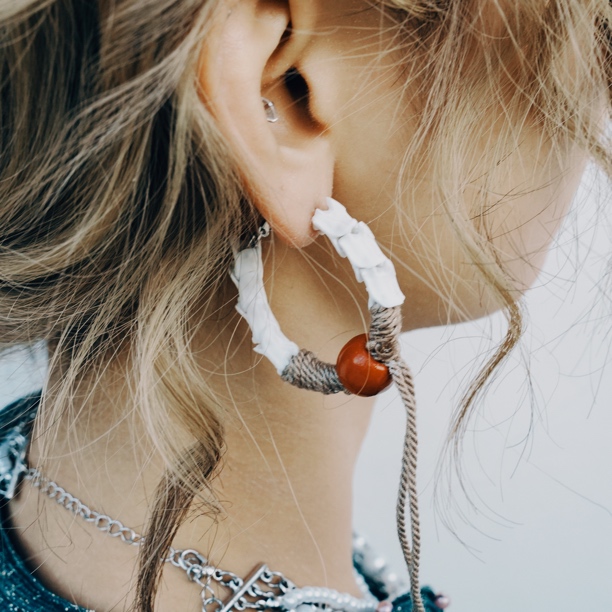 蛇骨蛇珠无性别耳饰运动复古简约百搭