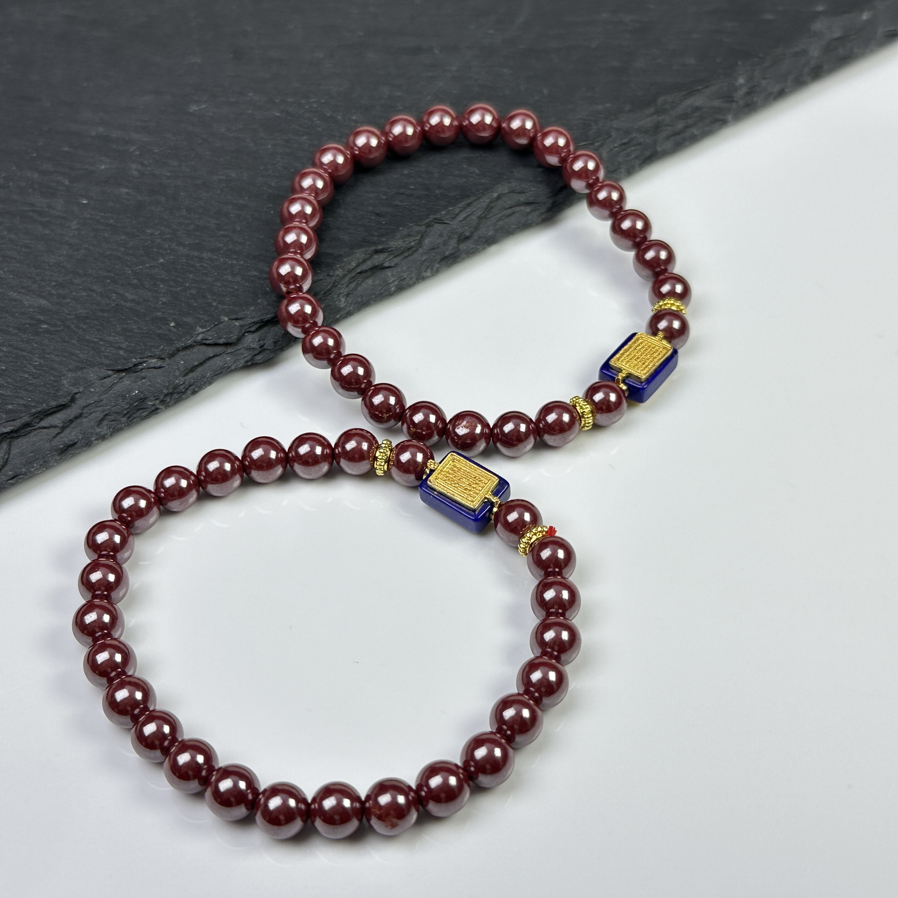 含辰砂工艺品【铭记珠宝】朱砂手串30-DM125H289【多样性发一】约6mm