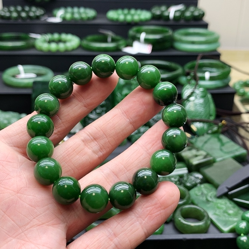 【闪购商品】和田玉（碧玉）手链未镶嵌小**生