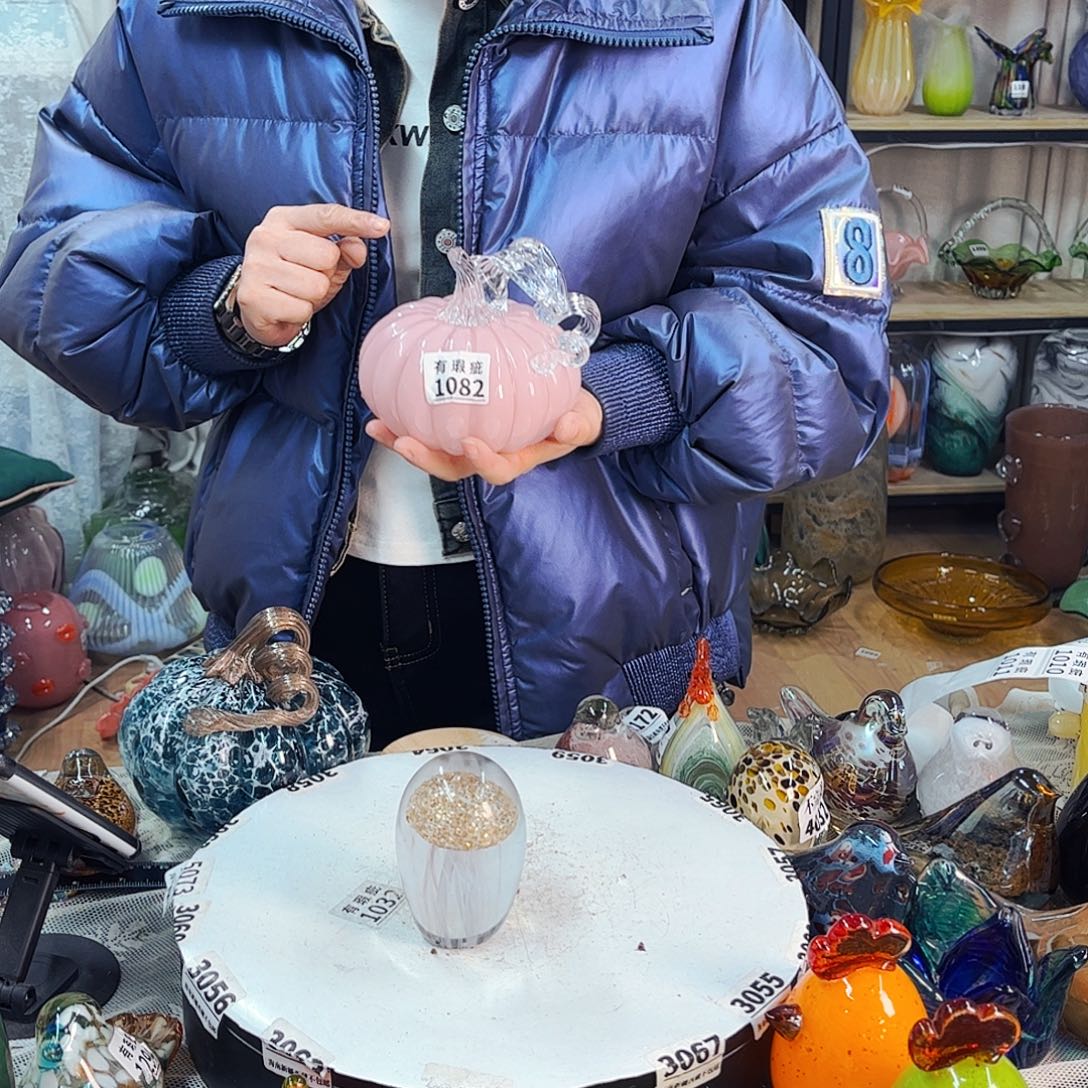 实心水母家悦琉璃工艺品