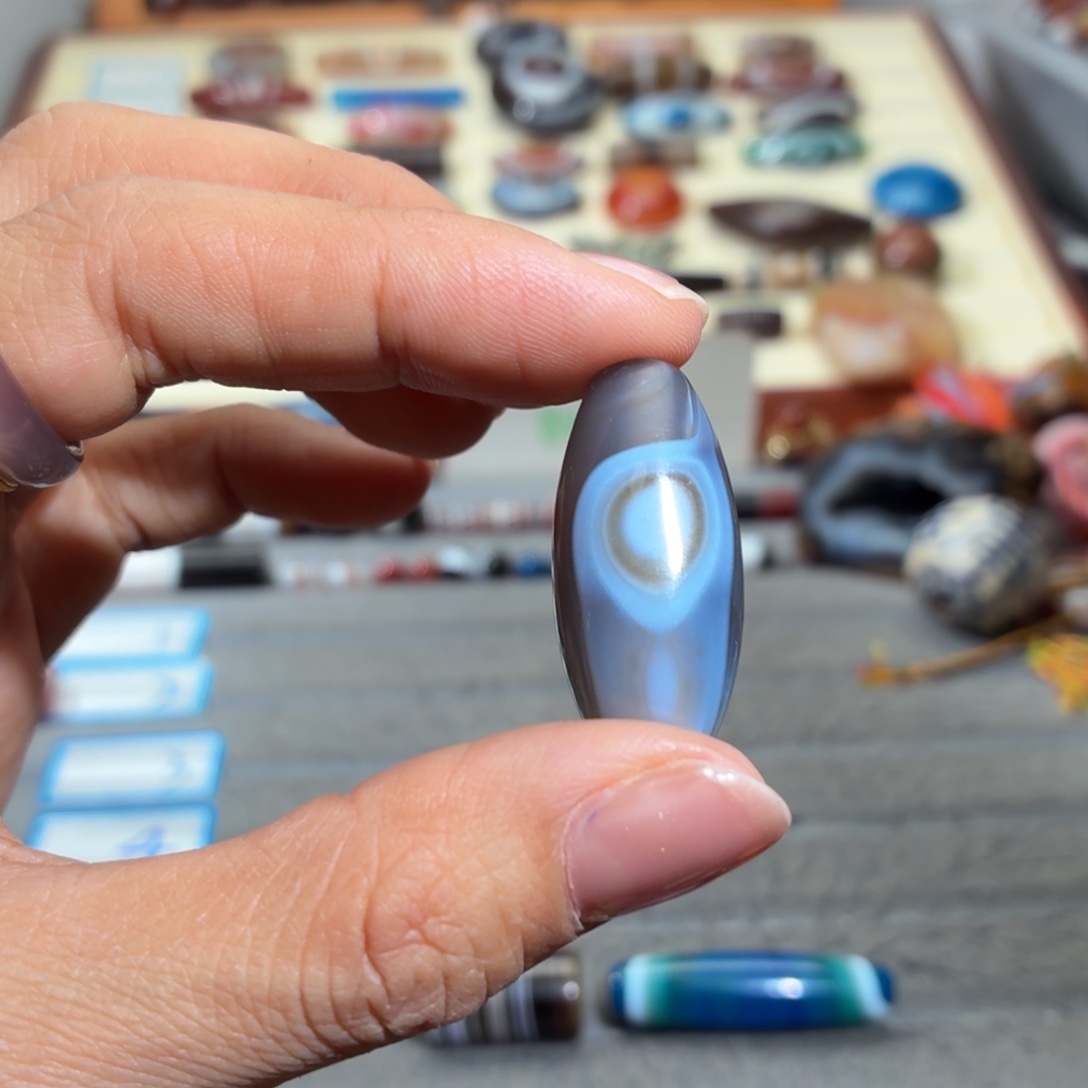 不***羊玛瑙/玉髓合金颈饰