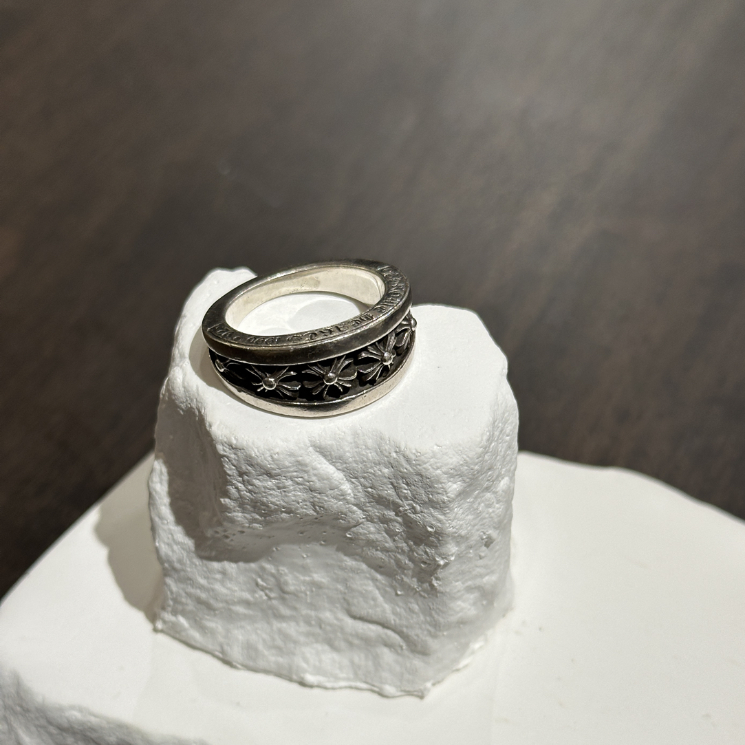 925银戒指 Chrome Hearts 克罗心【中古】斜角十字花戒指