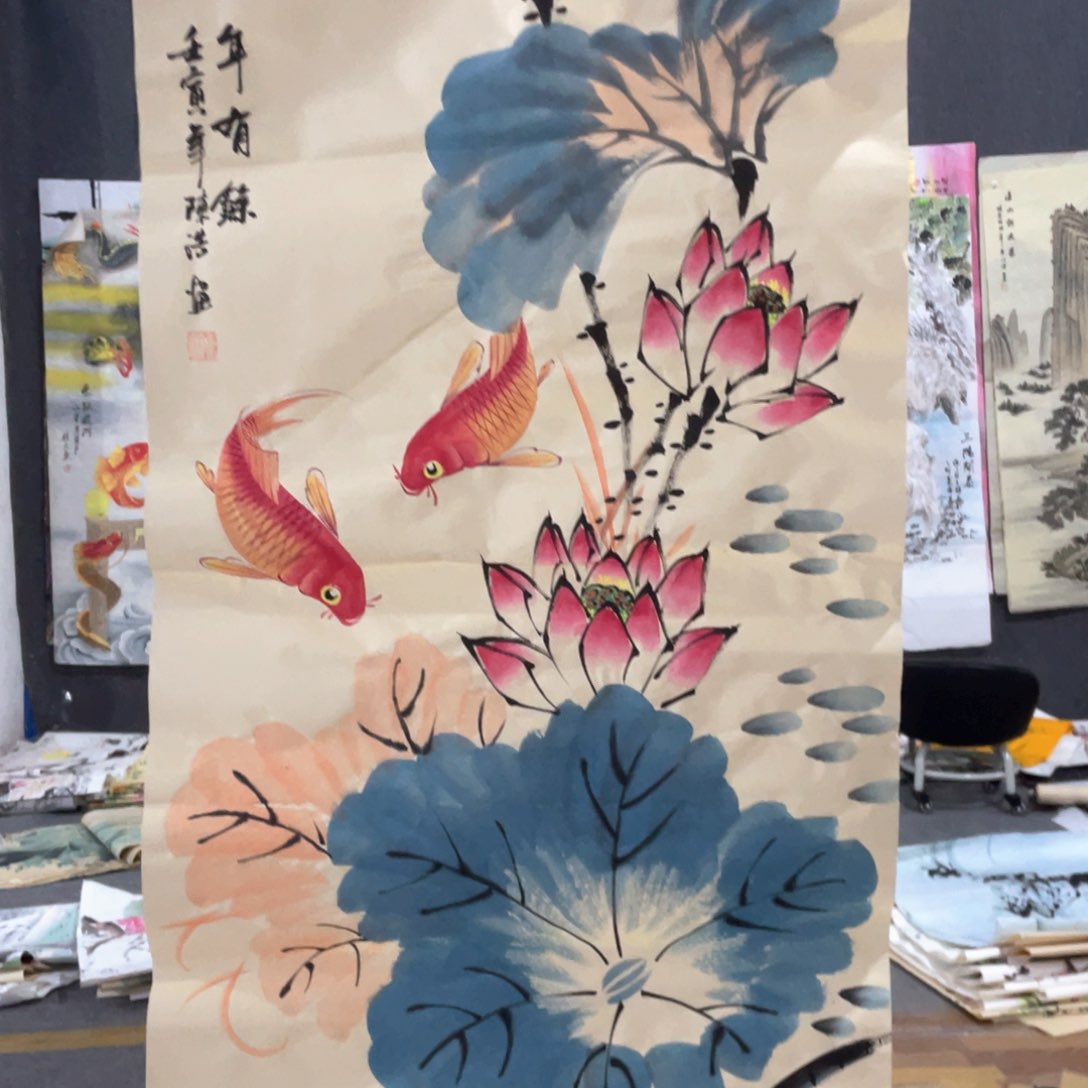 国画国画作者画心一张