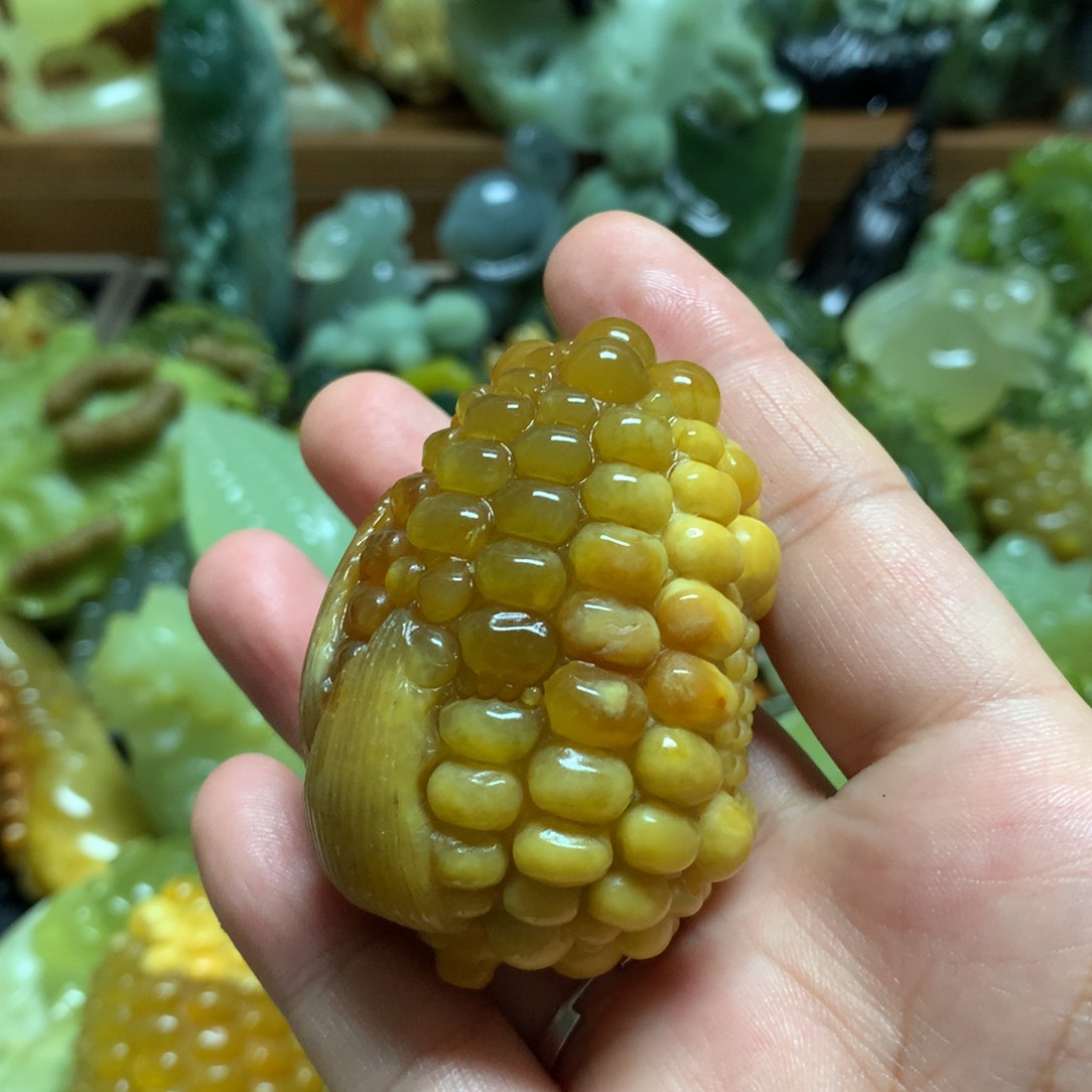 岫玉手把未镶嵌安**素手把