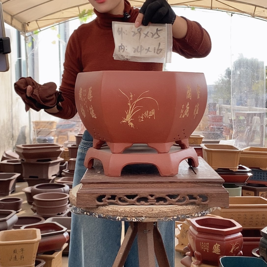 紫砂花盆紫砂花盆