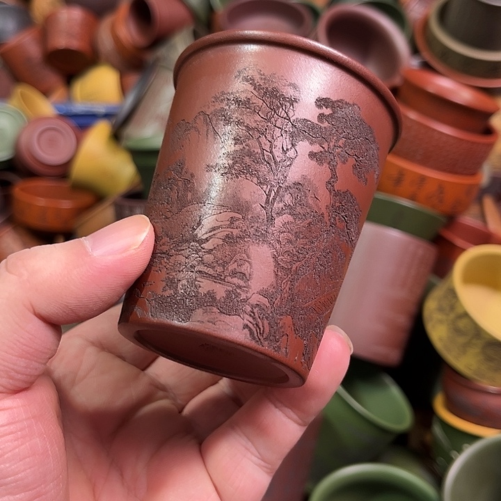 紫砂茶杯全手工紫砂主人杯