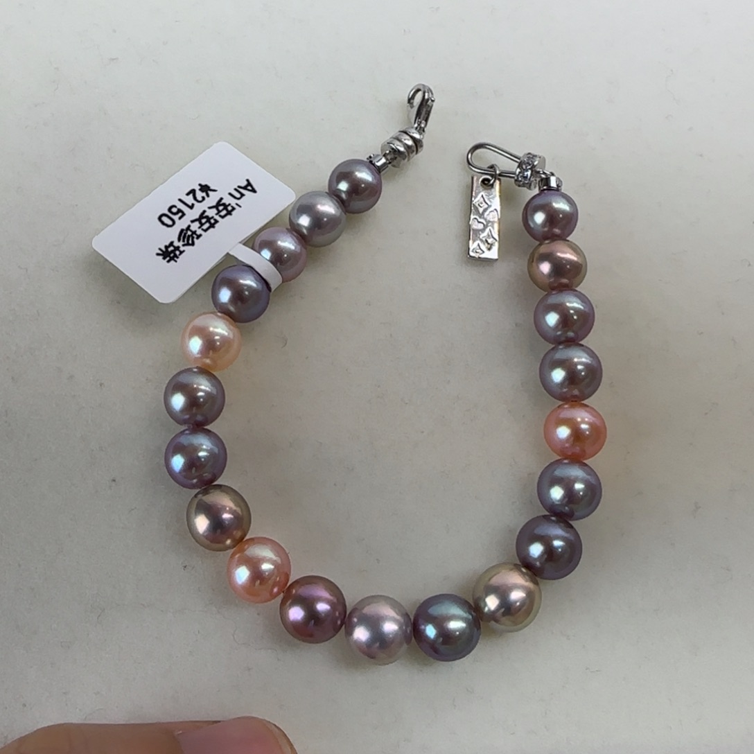 淡水珍珠手链银S925镶嵌