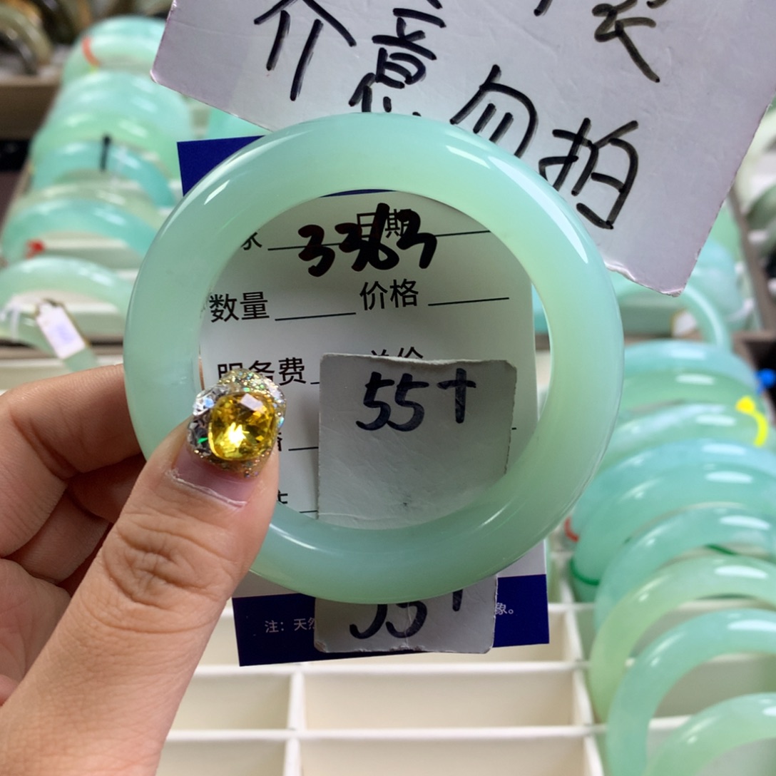 蛇纹石玉手镯未镶嵌3363