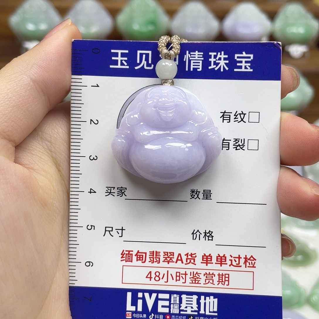 翡翠未镶嵌颈饰佛公