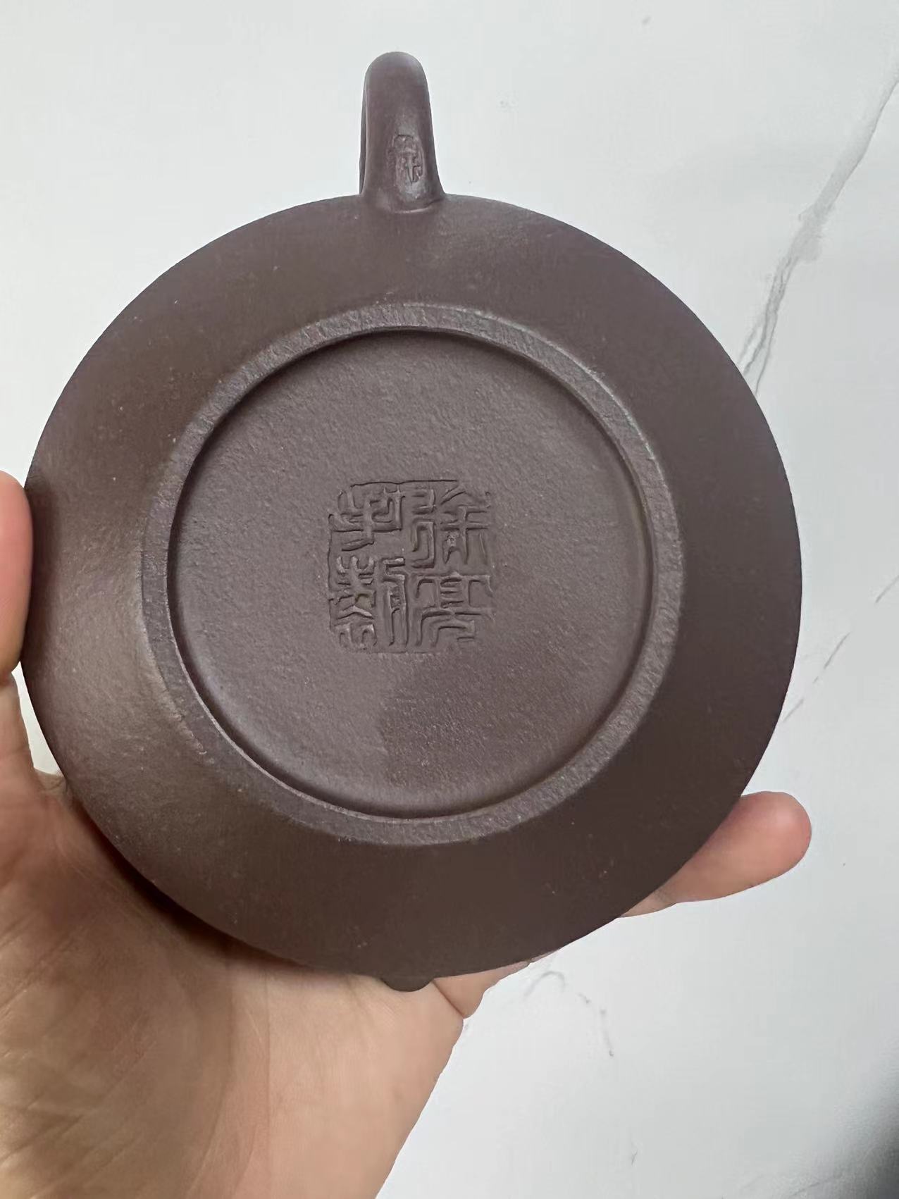 宜兴原矿全手工天青紫泥周盘壶