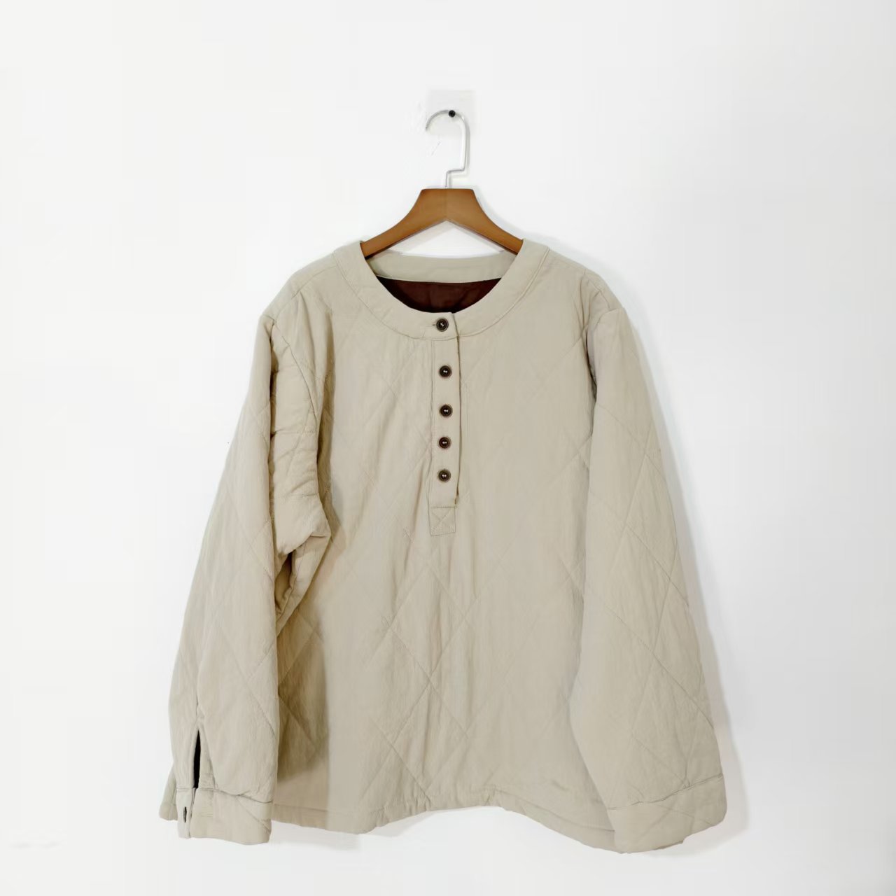 【大梅子推荐】设计款亚麻单排扣棉服JG5038A