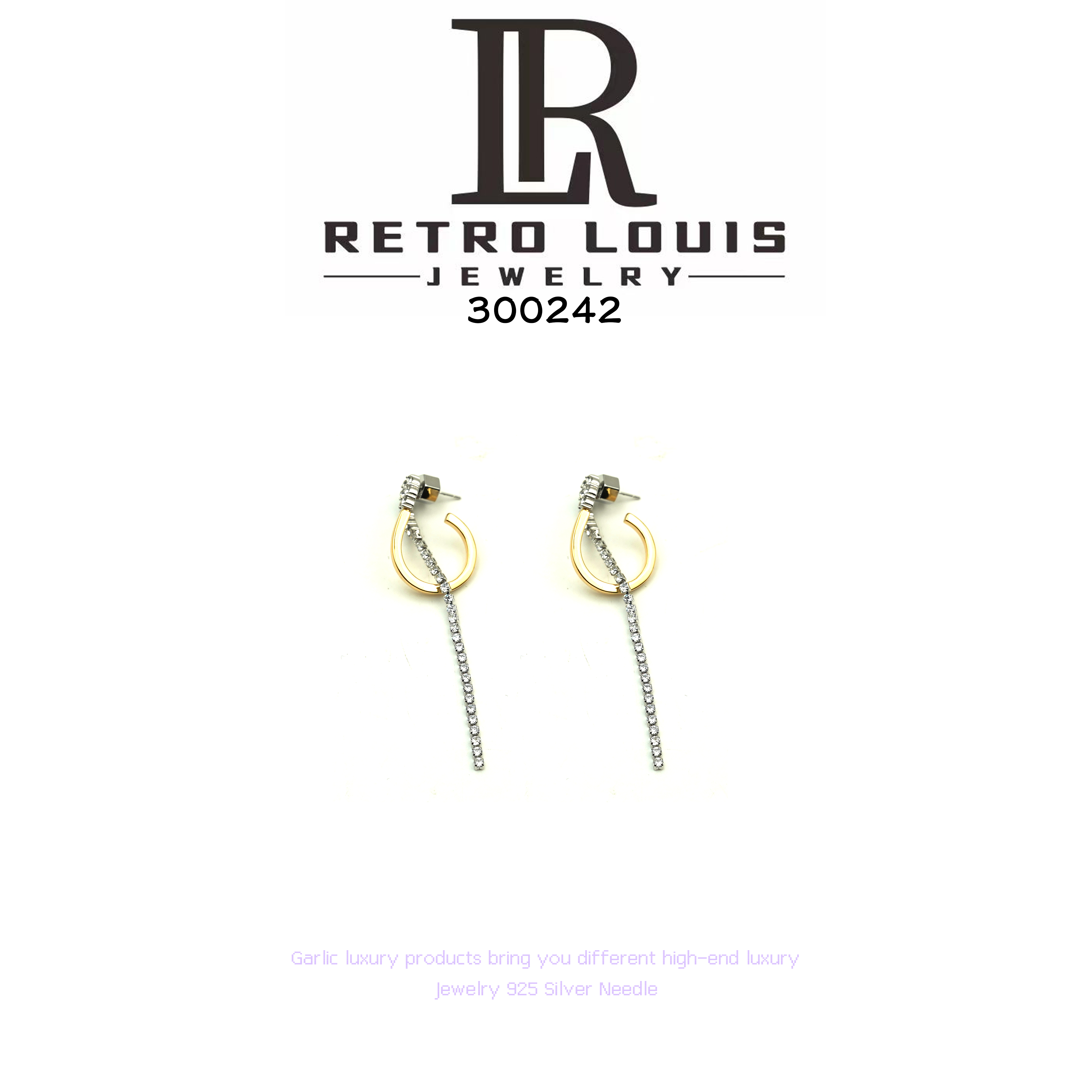 铜合金耳饰 RETRO LOUIS 耳饰~300242 X