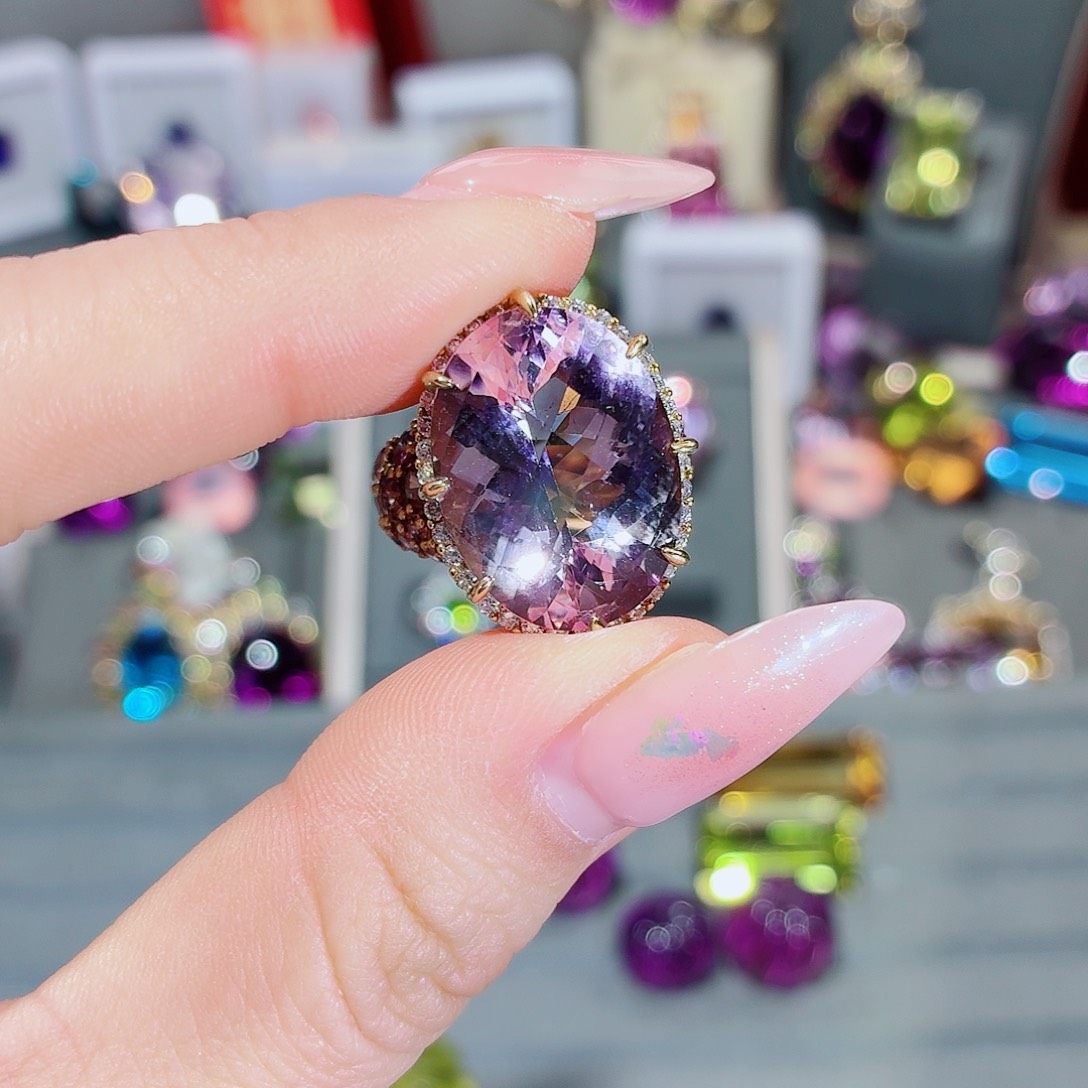 水晶银S925镶嵌戒指戒指