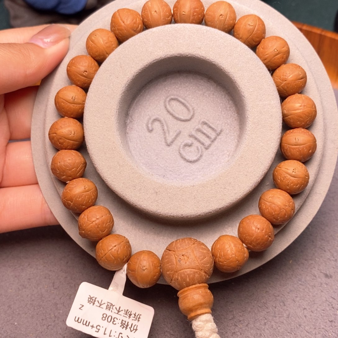 凤眼菩提手串石**鸡11.5素手串