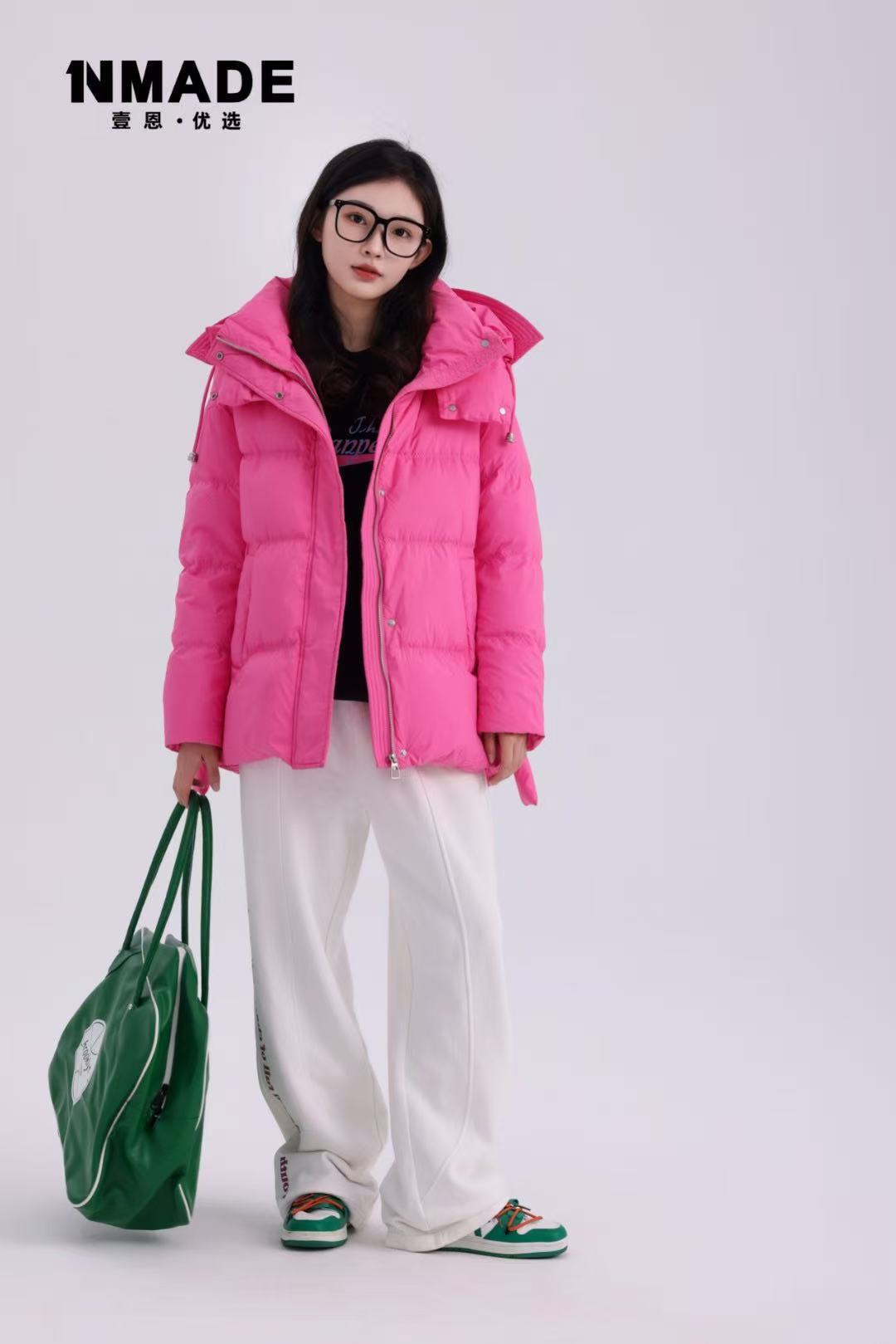 3755（羽）高品质青少年潮牌女童连帽外套（免洗）