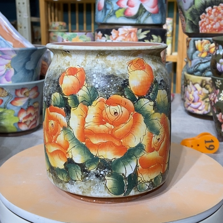 红陶景德镇艺术手绘作品