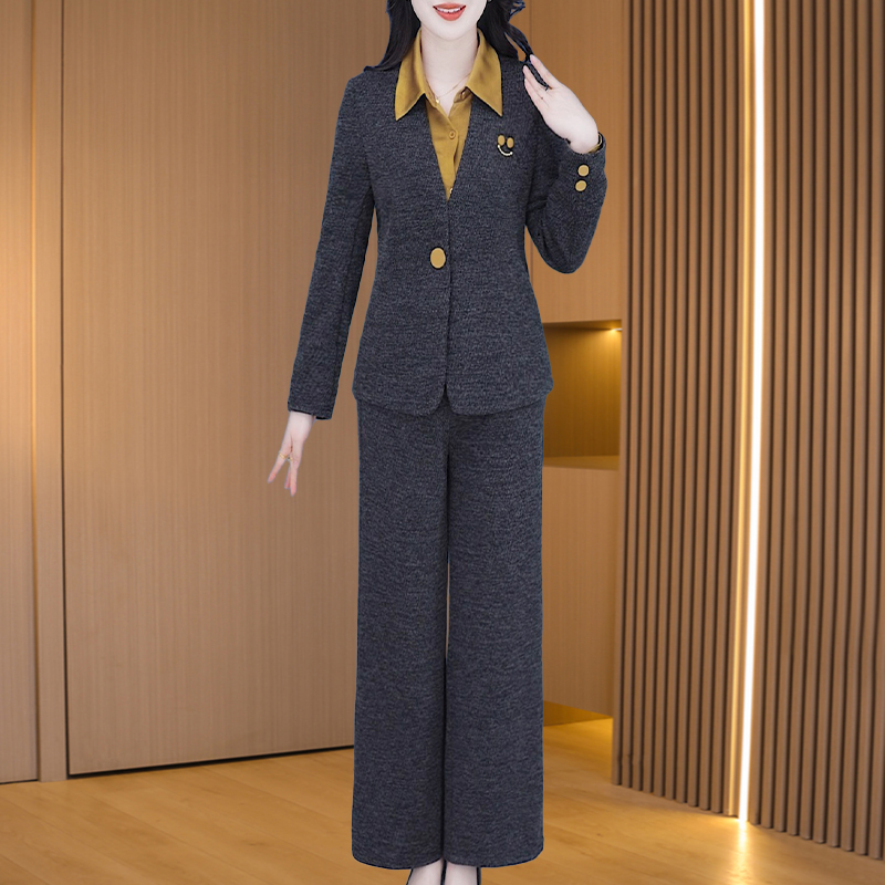 【外套+裤子】24262优雅新款气质时尚大气减龄收腰显瘦套裤M-4XL-LS