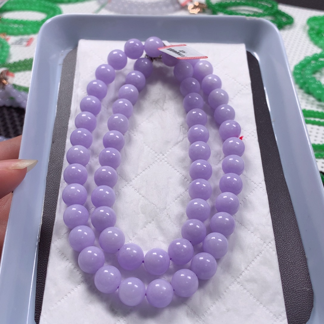 翡翠未镶嵌颈饰项链