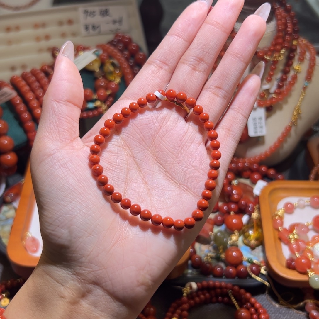 南红玛瑙未镶嵌手串5mm