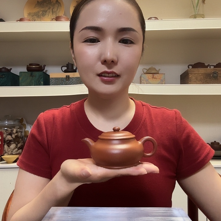 蓝***原朱泥茶壶全手明炉150ml
