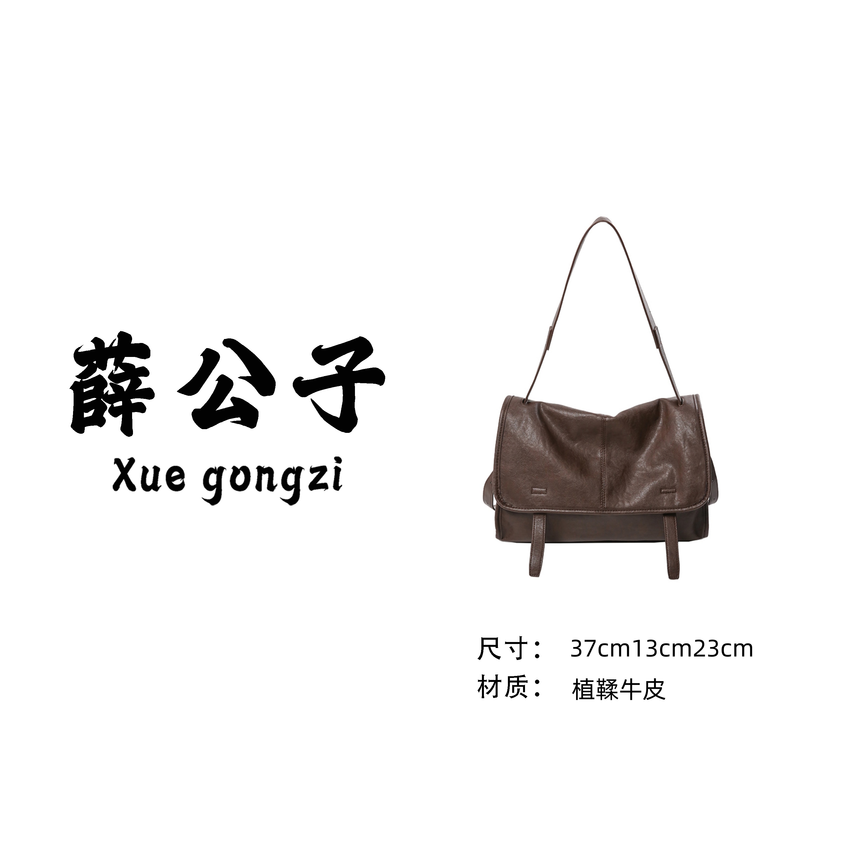 【薛公子】新款时尚百搭女士单肩手提斜挎包265-棕色(假一赔四)