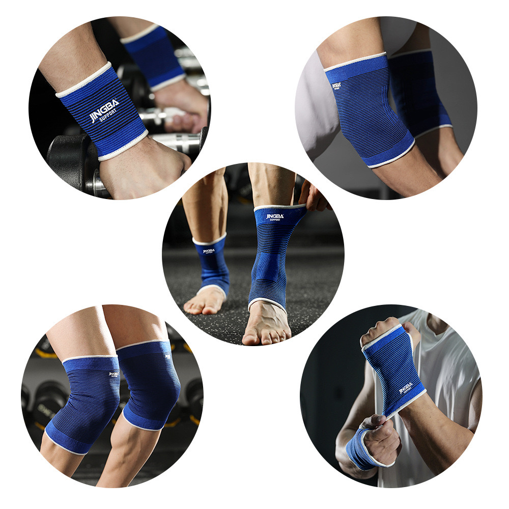 JINGBA 运动护具组合 护膝护肘透气户外骑行篮球护腕护具训练