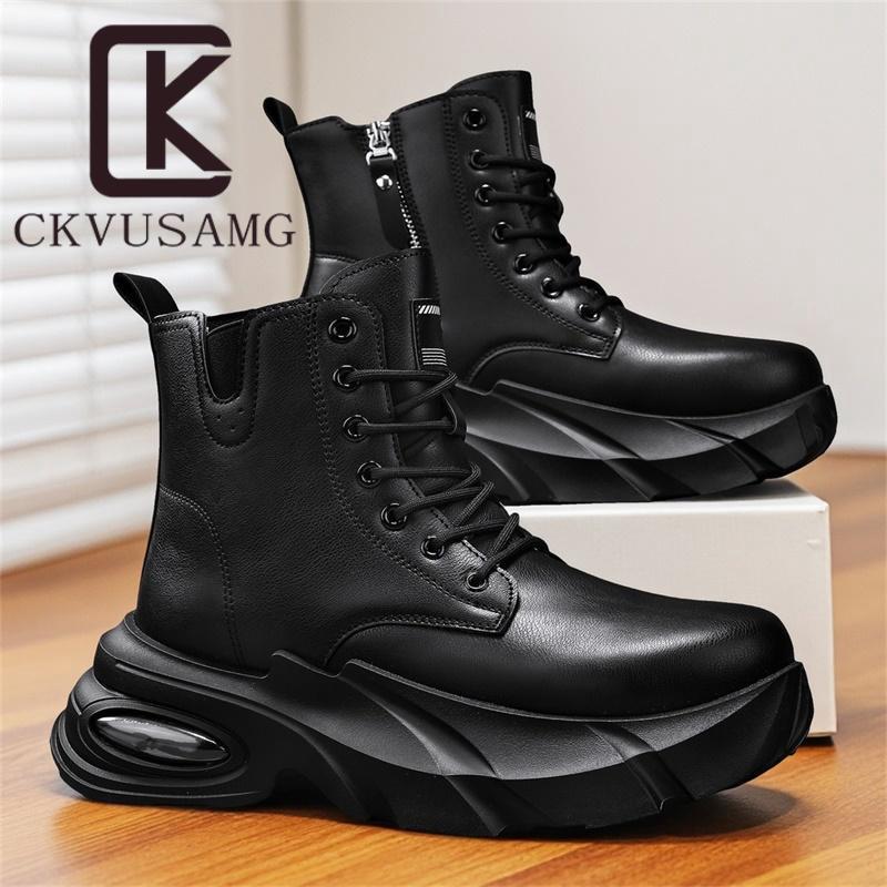 【万达撤柜】英国CKVUSAMG潮牌男鞋秋冬新款老爹鞋男布洛克切尔西