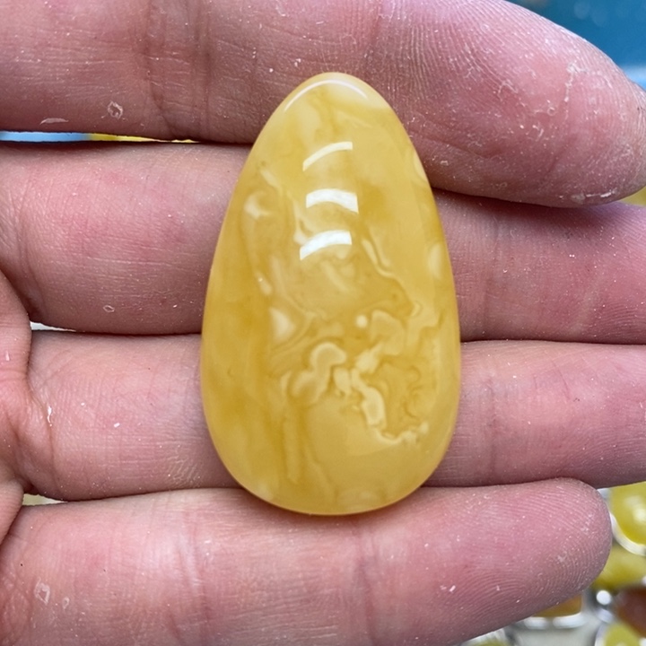 蜜蜡裸石未镶嵌吊坠