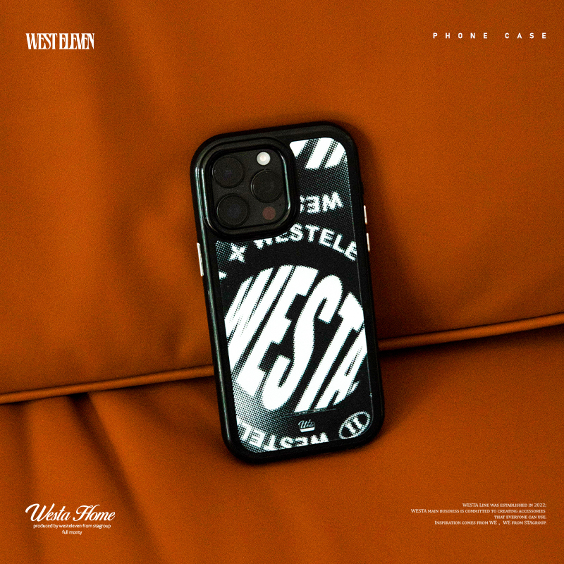 W11STA联名 像素波点宽边硅胶手机壳 iphone16苹果防摔保护套