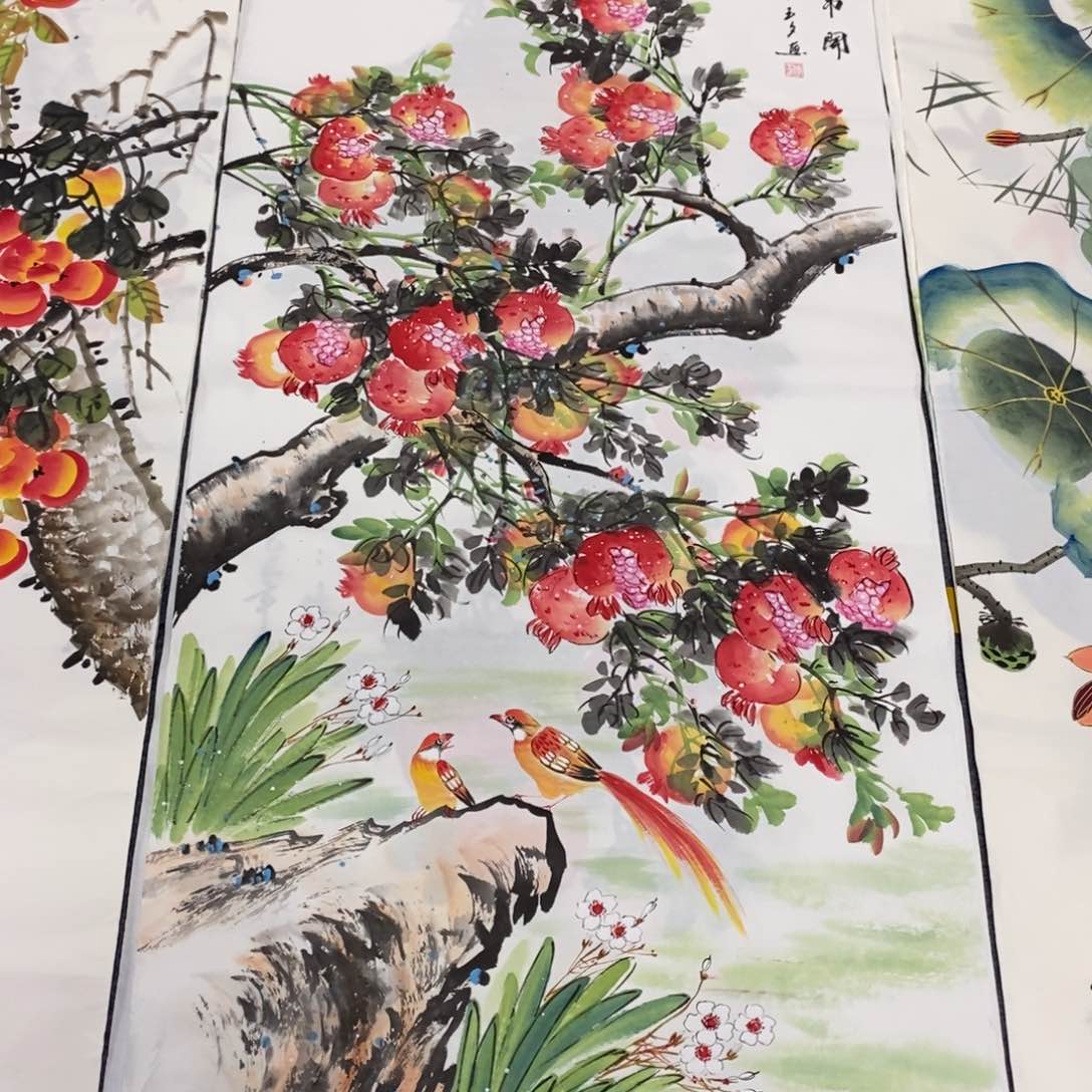 国画140✖️70手绘画画画画