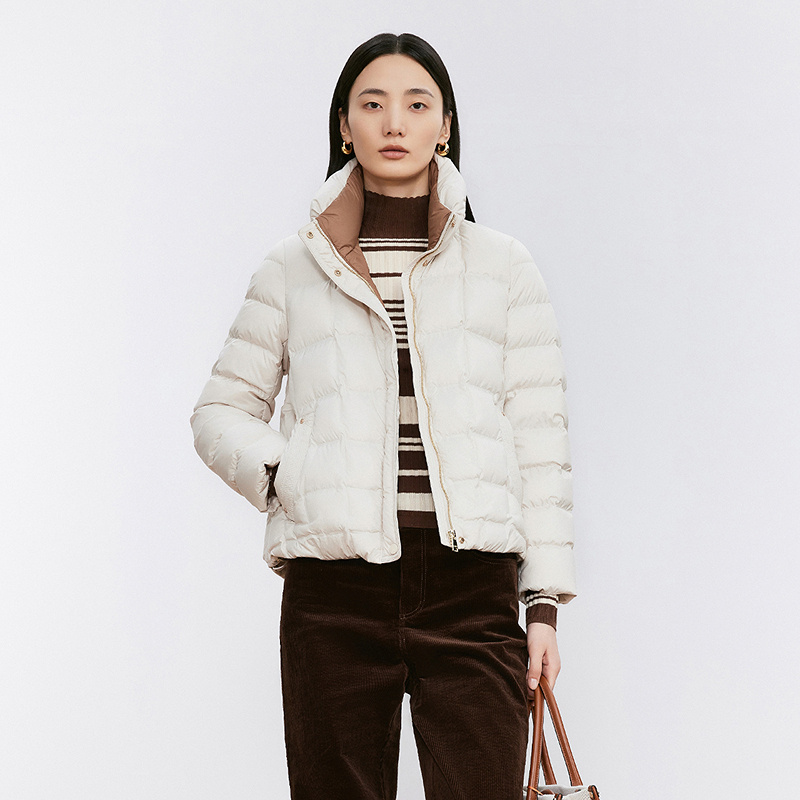 【商场同款】Y 24冬季新款超轻立领时尚短款羽绒服廓形休闲羽绒外套