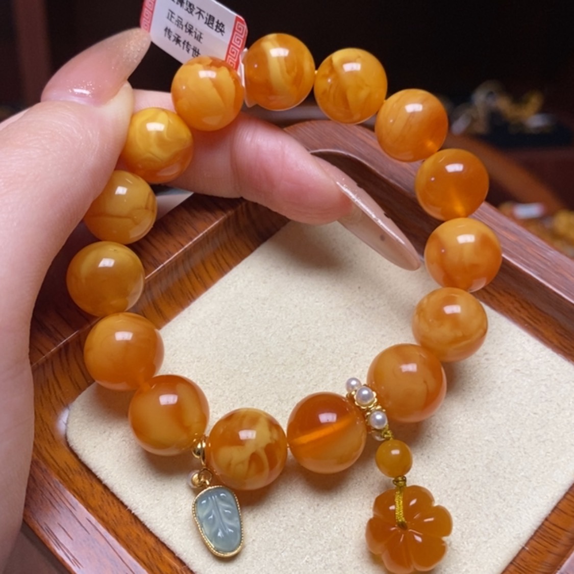 【闪购商品】蜜蜡手链未镶嵌手串