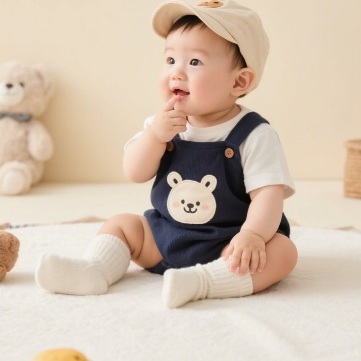 【晓然甄选】小羊嘟嘟宝宝唐装连体棉服