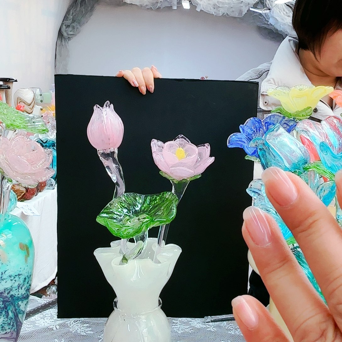 瑕疵瓶加花福利不退不换安妮家居琉璃花瓶摆件