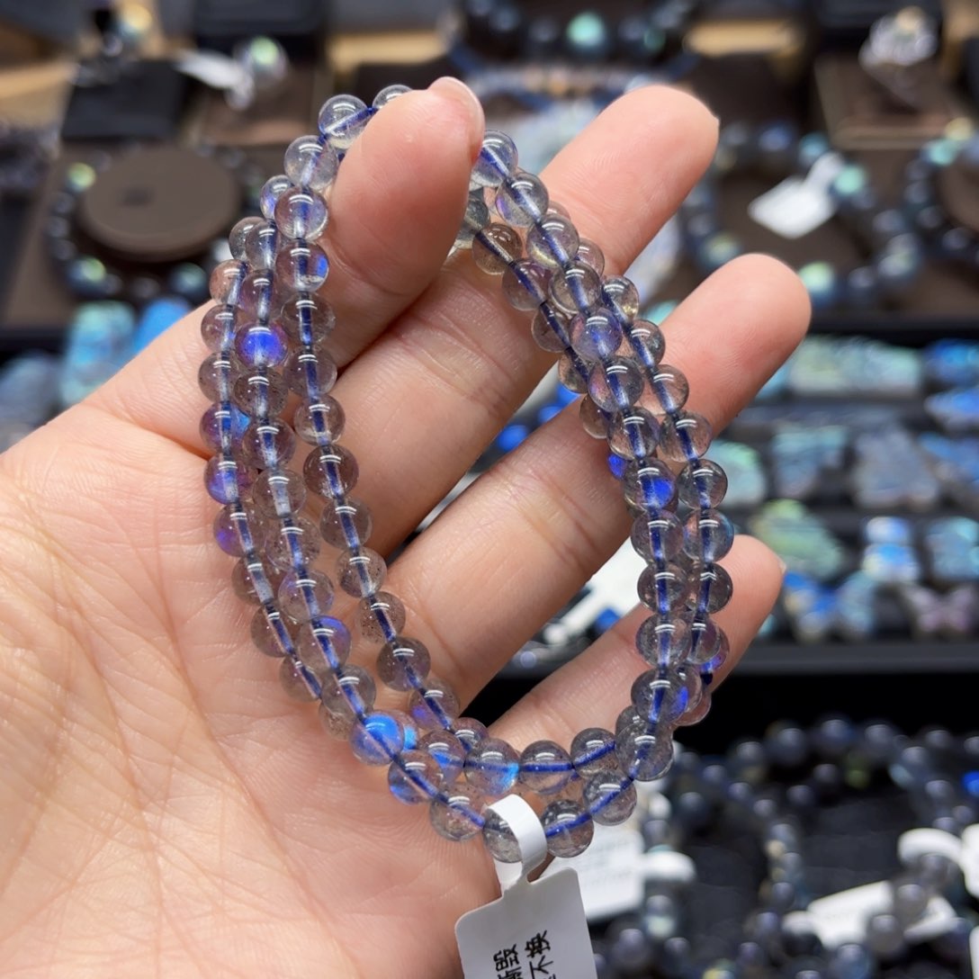 长石手链未镶嵌木*6左右