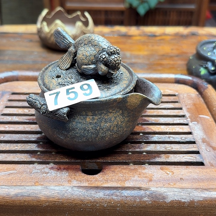 纯手工制作粗陶茶具