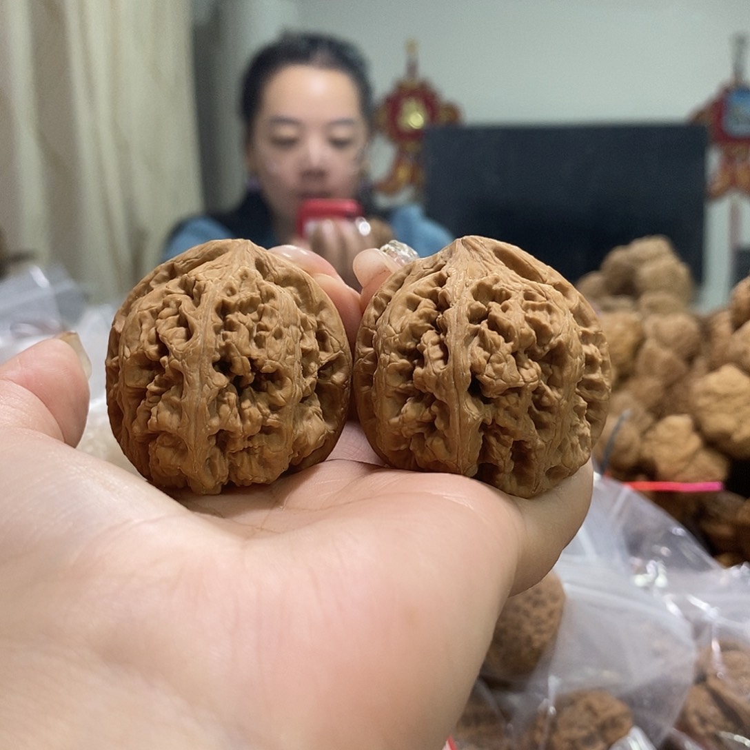 把件文玩核桃潇*43大粗筋有黄尖