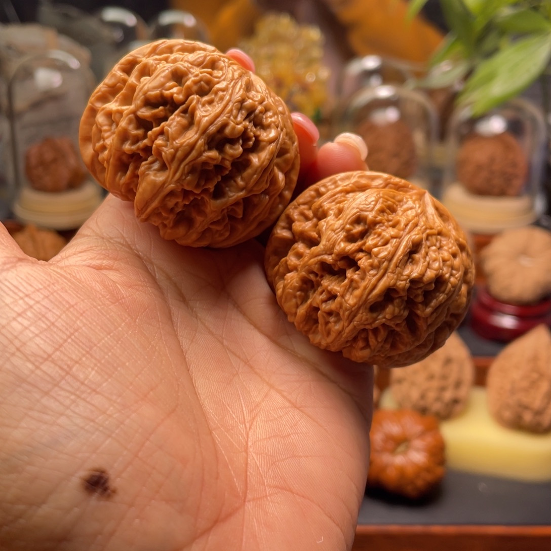 *****文玩核桃把件粗筋44